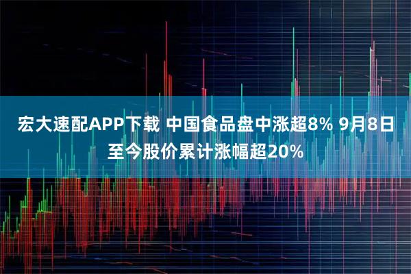 宏大速配APP下载 中国食品盘中涨超8% 9月8日至今股价累计涨幅超20%