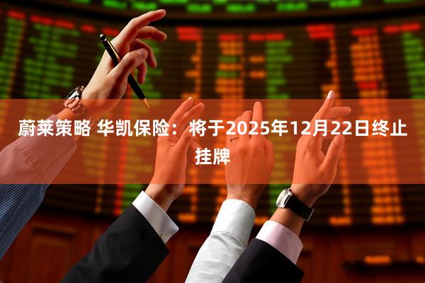 蔚莱策略 华凯保险：将于2025年12月22日终止挂牌