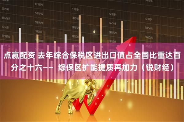 点赢配资 去年综合保税区进出口值占全国比重达百分之十六——  综保区扩能提质再加力（锐财经）